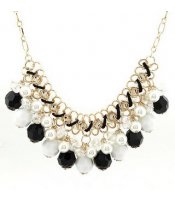 White Black Beads