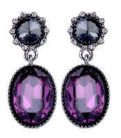 Crystal Oval Purple