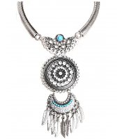 Silver Circle Tassel