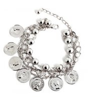 Silver Coins Bracelet