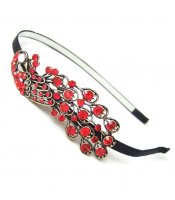 Red Peacock Headband