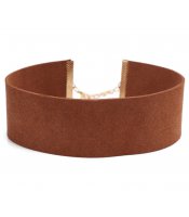 Brown Leather Choker