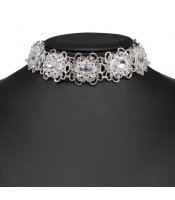 Silver Flowers Collar