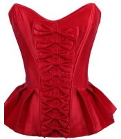 Red peplum corset