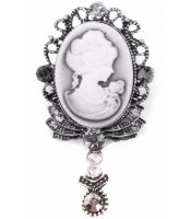 Silver Cameo Brooch