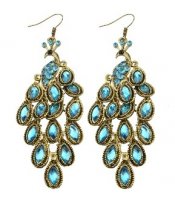 Turquoise Crystal Peacocks