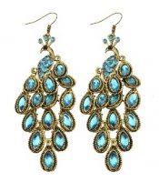 Turquoise Crystal Peacocks