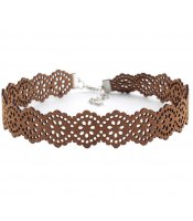BrownLeather Choker