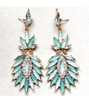 Turquoise Crystal Feathers